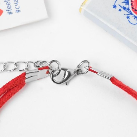 Bracelet-reinforcing “Red thread” Talisman protection, infinity, color silver, 18 cm-2