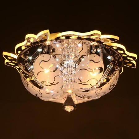 Economic light chandelier with PDU 33101/3 3x40W E27, LED backlight, chrome, 40x40x19 cm-3