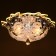 Economic light chandelier with PDU 33101/3 3x40W E27, LED backlight, chrome, 40x40x19 cm