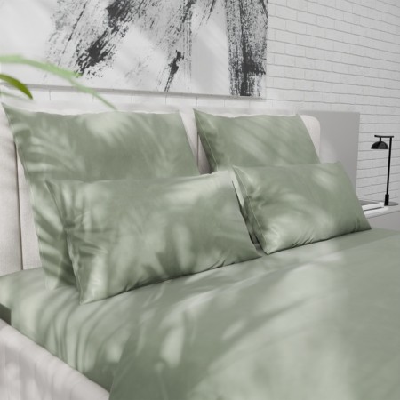Pillowcase 220s Ethel 70*70 cm, central oliv, satin, 100% cotton-1