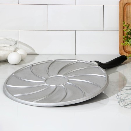 Summary pan, d = 32 cm, plastic handle, anti-stick coating, color dark marble-2