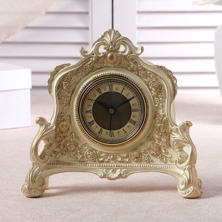 Table hours "fireplace", ivory color, 21 x 19 x 6.5 cm, d = 7 cm,-3