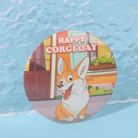 Corgi mirror, d = 7 cm, multi -colored-3