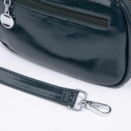 Bag Cross-Bodi with a zipper, green color-6