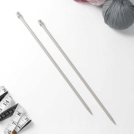 Knitting knitting needles, straight, with Teflon coating, D = 7 mm, 35 cm, 2 pcs-1
