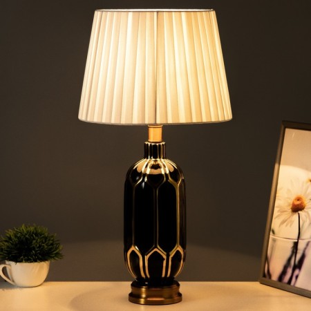 Armando table lamp E27 40W black and gold 28x28x55 cm Risalux-1