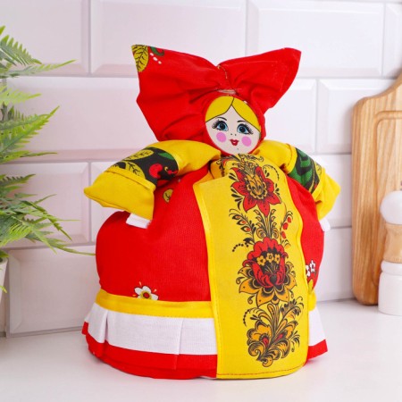 Hall on the kettle "Baryna", with an insert, yellow apron, small