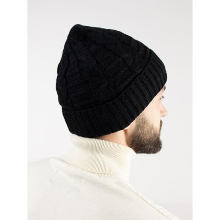 Male hat, size 52-56, black color-1