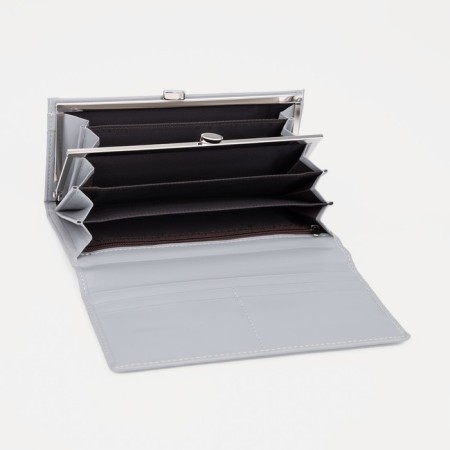 Women's wallet on magnets, gray color-2