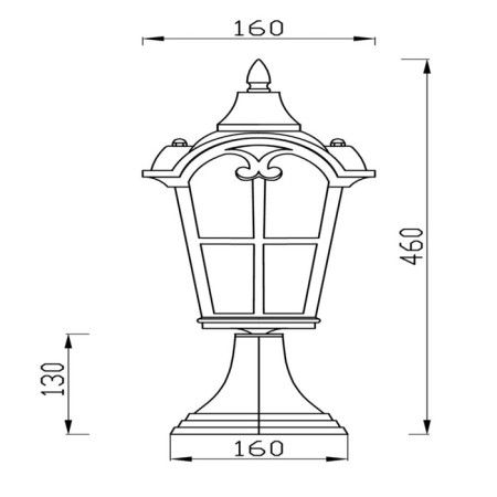 Landscape lamp Outdoor O413FL-01BZ, 1x60W, 16x46x46 cm, E27, Antik bronze color-7
