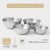 Saletnik bowls Sphere, 950 ml, 1.55 liters, 2.4 liters, 3.4 l, with a measured scale, stainless steel, set 4 pcs, silver