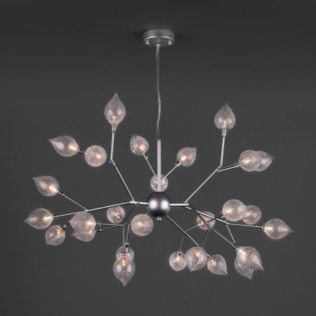 Boccio chandelier, 27x3W G4, silver color-1