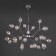 Boccio chandelier, 27x3W G4, silver color