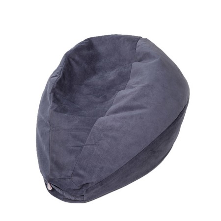 Mear-bag “Pear” is small, diameter 70 cm, height 90 cm, blueberry color, velor-1