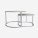 Tables Journal Loft DQ No. 1 Duae (set) D605 (475), H420 (320), toros beige marble, m/c white m