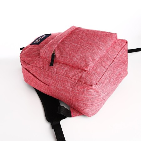 School backpack from lightning textiles, external pocket, pink-red color-4
