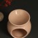 Aroma lamp ceramics "Happy is one who is happy at home" beige 7.2x7.2x7.8 cm