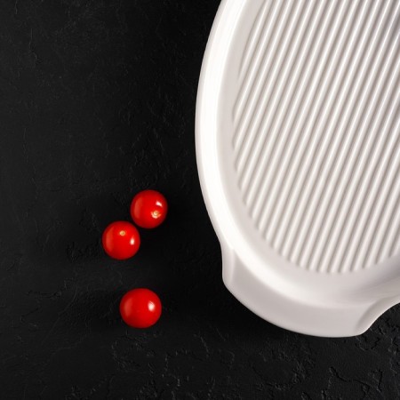 Porcelain dish for baking Magistro "Blanche", 33 × 21 × 2.5 cm, white color-6