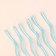 Candles for cake twisted "serpentine" 6 pcs, cocktail, sky blue