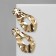 Earrings Metal "Atmosphere" drop, color gold