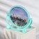 Mirror desktop "circle", with a frame for a photograph, D mirror surface 13.5 cm, color mix