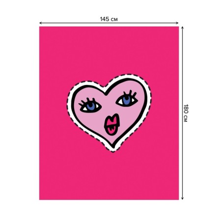 The tablecloth "Heart", rectangular, oxford, size 145x180 cm-1