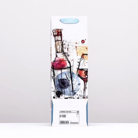 Package for the bottle "pair", white 12 x 36 x 9 cm-2
