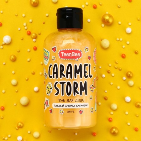 Shower gel, moisturizing, 300 ml, karamel, teenbee aroma, teenbee-8