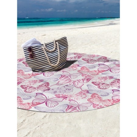 Pareo and beach rug "Bright butterflies", d = 150 cm-2