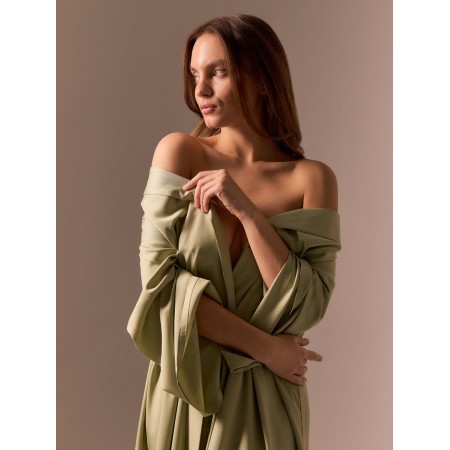 Women's robe SL Home p. S, green-1