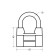 Sibrtekh-hinged castle ZN2-4-01-2, 60 mm