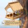 DIM DIM CHDF feeder from the HDF for birds, 21 × 18 × 21 cm, Greengo