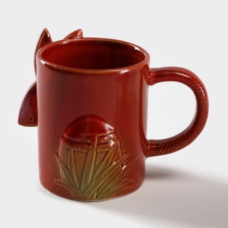 Ceramic "Bunny" mug, 350 ml, red color-1