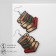 Earrings "School" Kipa books, colored in silver