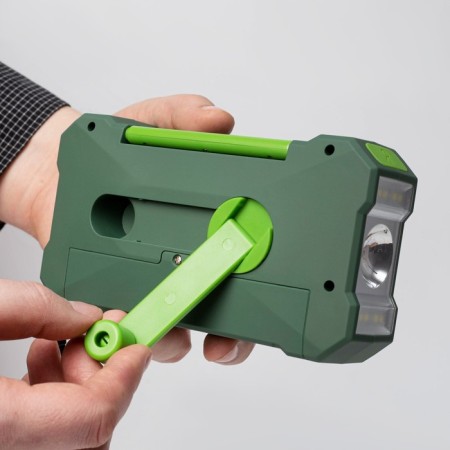 Camping battery flashlight, 5+3 watts, 10,000 mAh, FM, dynamo charging, solar battery-5