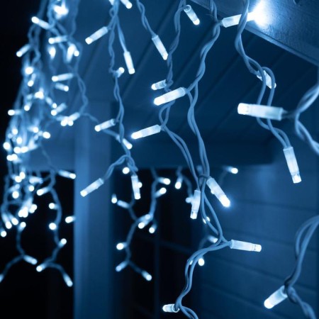 Garland "fringe" 3 x 0.6 m, IP65, UMS, white thread rubber, 160 LED, white glow, 220 V-3