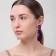 Earrings Assorted "Libero" three discs, purple color in gold