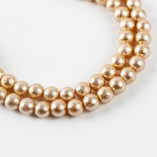 Glass beads, set 78 pcs., Size 1 pc. - 10 mm, gold color