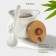 Porcelain sugar tower with a spoon on the Bellatenero bamboo stand, 140 ml, white color