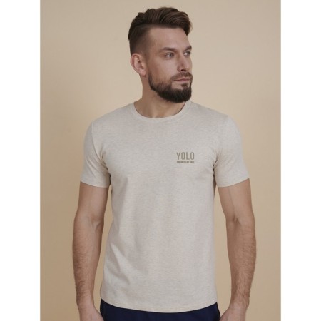 Male T -shirt, size 3xl, beige color