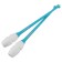 Bulas for rhythmic gymnastics inserted Grace Dance, 41 cm, white/blue color