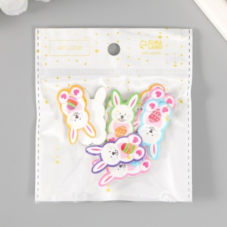 Decor for creativity tree "Rabbit with an egg" set 10 pcs mix 4x1.8 cm-4