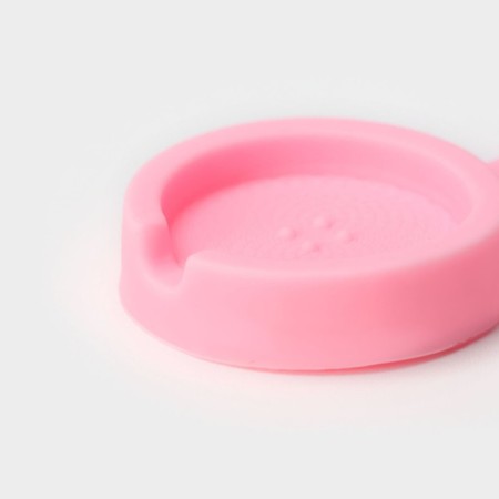 Mold "Button", silicone, 9.5 × 2.9 cm, pink color-5