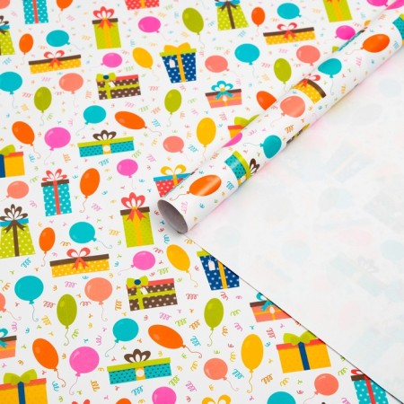 Glossy packaging paper "Balls", 70 × 100 cm, 1 sheet