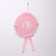 Decorative decoration (suspension) "Stork with a girl" 27x27x46 cm, pink