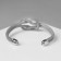 Bracelet Metal "burn" 2 threads, knot, silver color