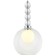 Suspended Designo 1xg9 LED 22X22X46-150 cm, chromium color