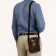 Male bag with lightning, brown color