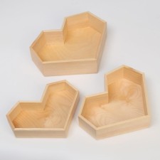Set 3 in 1 pot of wooden gifts (29.5 × 7; 27.5 × 6; 25 × 4.5) 