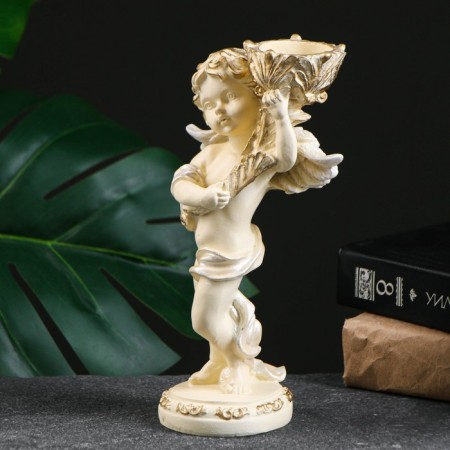 Summary "Angel" in the left hand, white mother of pearl 14x8x22cm-4